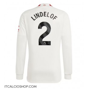 Manchester United Victor Lindelof #2 Terza Maglia 2023-24 Manica Lunga